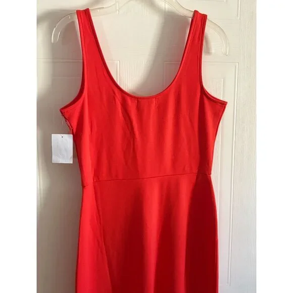 NWT New Nordstrom Open Edit Womens Red Grenadine Sleeveless Tank Dress M - Picture 8 of 12